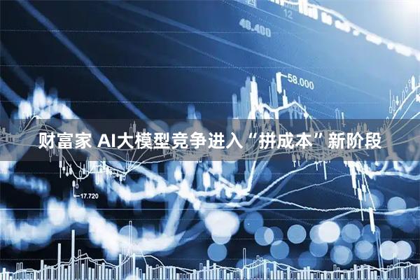 财富家 AI大模型竞争进入“拼成本”新阶段