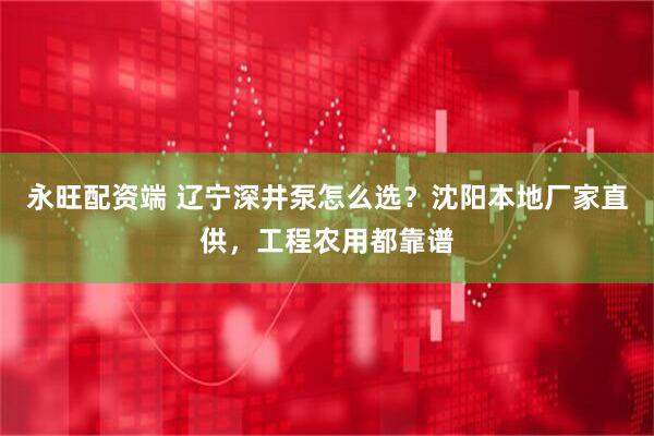 永旺配资端 辽宁深井泵怎么选？沈阳本地厂家直供，工程农用都靠谱