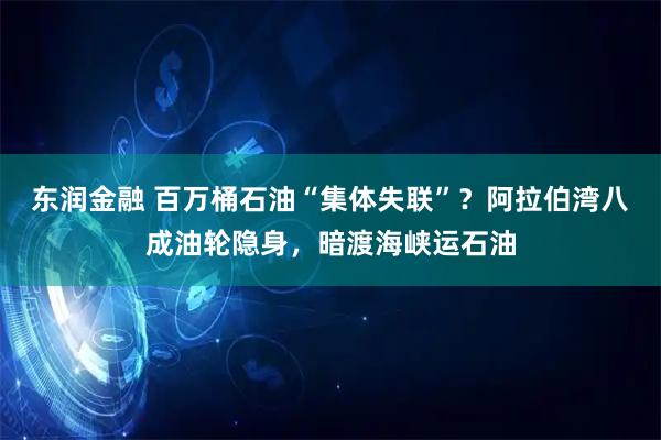 东润金融 百万桶石油“集体失联”？阿拉伯湾八成油轮隐身，暗渡海峡运石油