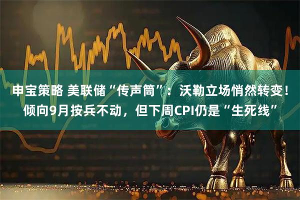 申宝策略 美联储“传声筒”：沃勒立场悄然转变！倾向9月按兵不动，但下周CPI仍是“生死线”