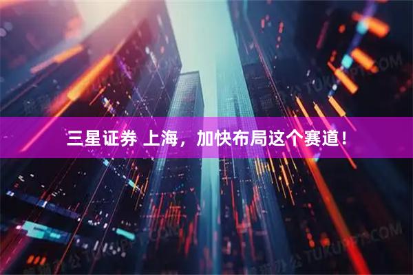 三星证券 上海,加快布局这个赛道!